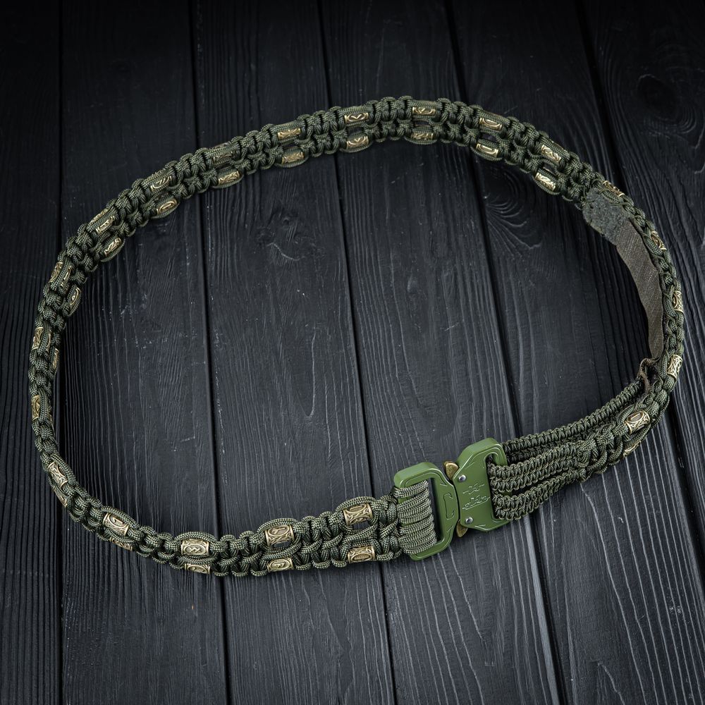 Maverick ремень с паракорда Runes 2.0 (OD Green)