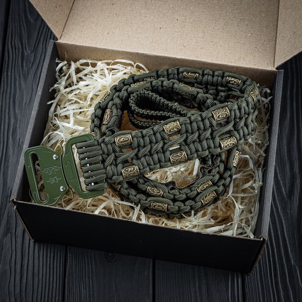 Maverick ремень с паракорда Runes 2.0 (OD Green)