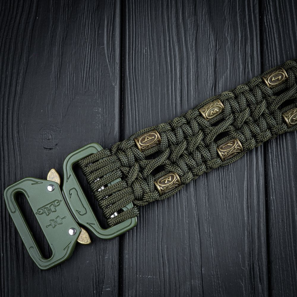 Maverick ремень с паракорда Runes 2.0 (OD Green)
