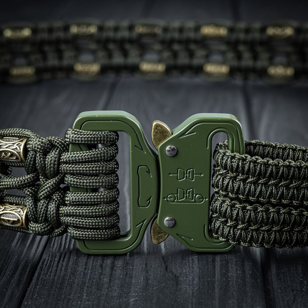 Maverick ремень с паракорда Runes 2.0 (OD Green)