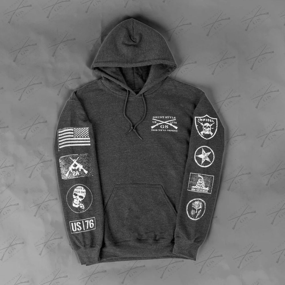 Grunt Style худи Patch Hoodie (Dark Heather), L