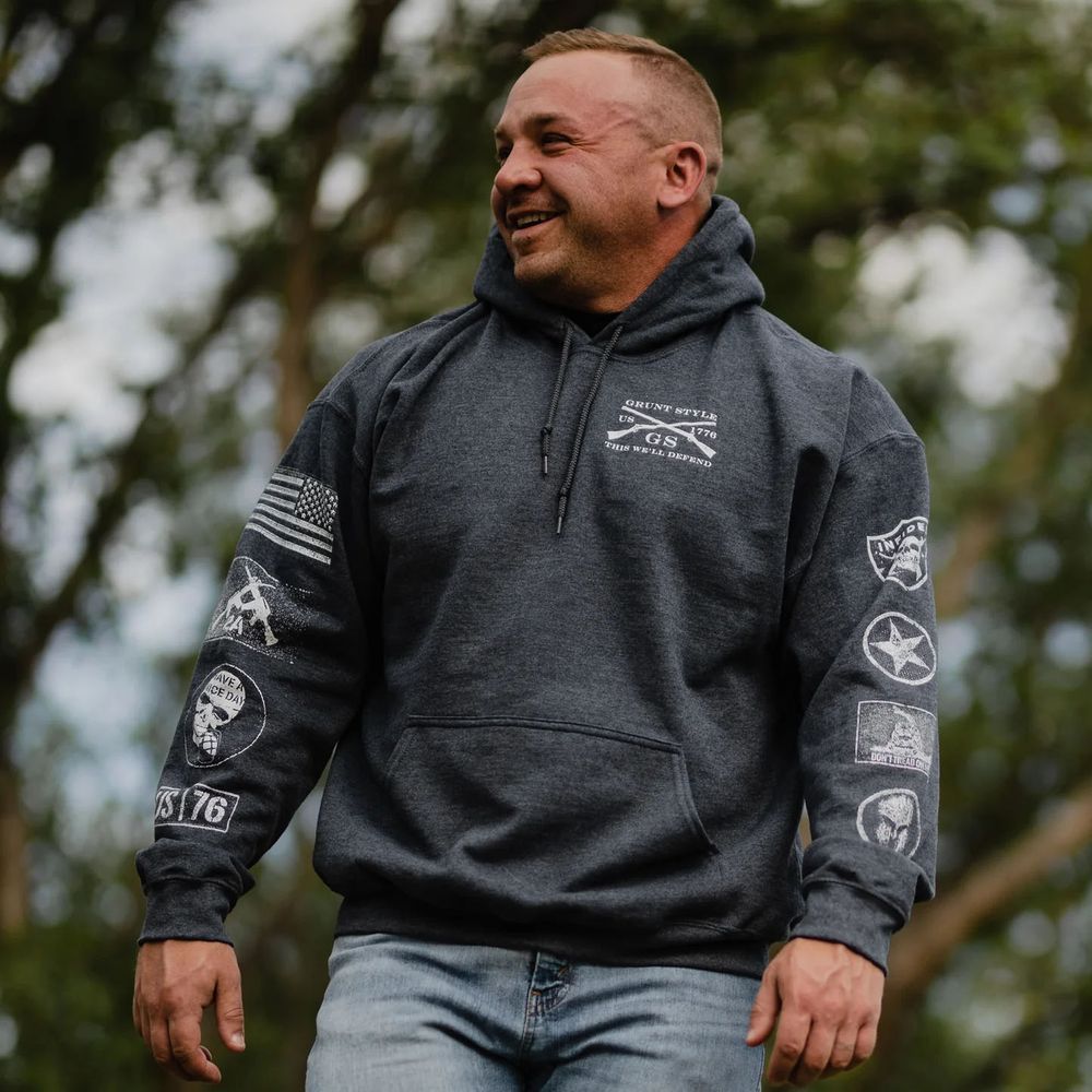 Grunt Style худи Patch Hoodie (Dark Heather), L