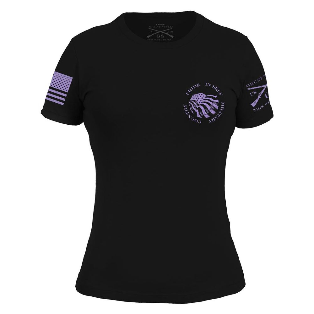 Grunt Style женская футболка Flag Salute (Black), S