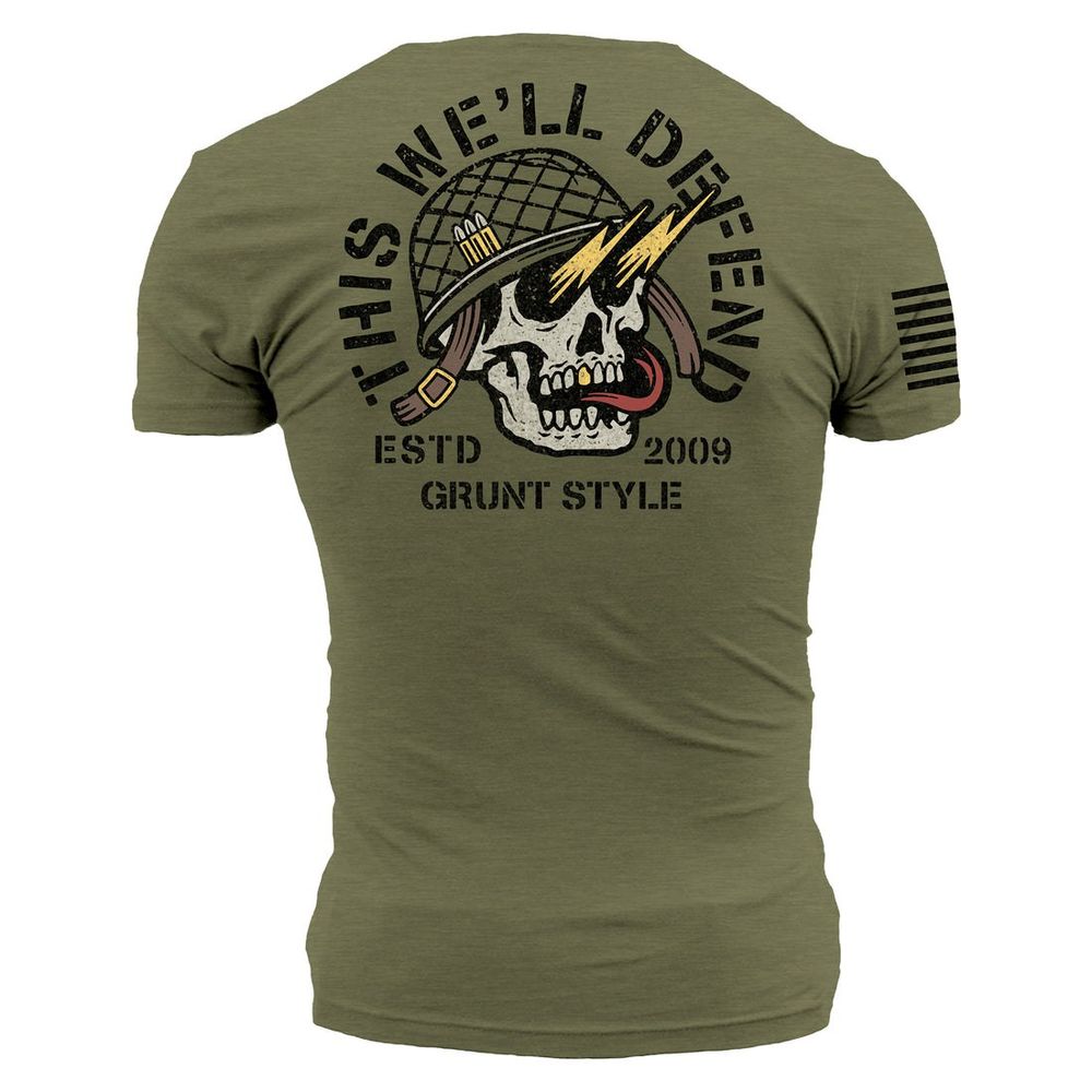 Grunt Style футболка Death Skull (Military Green), S