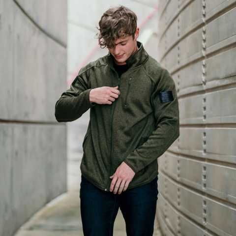 Grunt Style кофта Sweater Jacket (Military Green) - Maverick