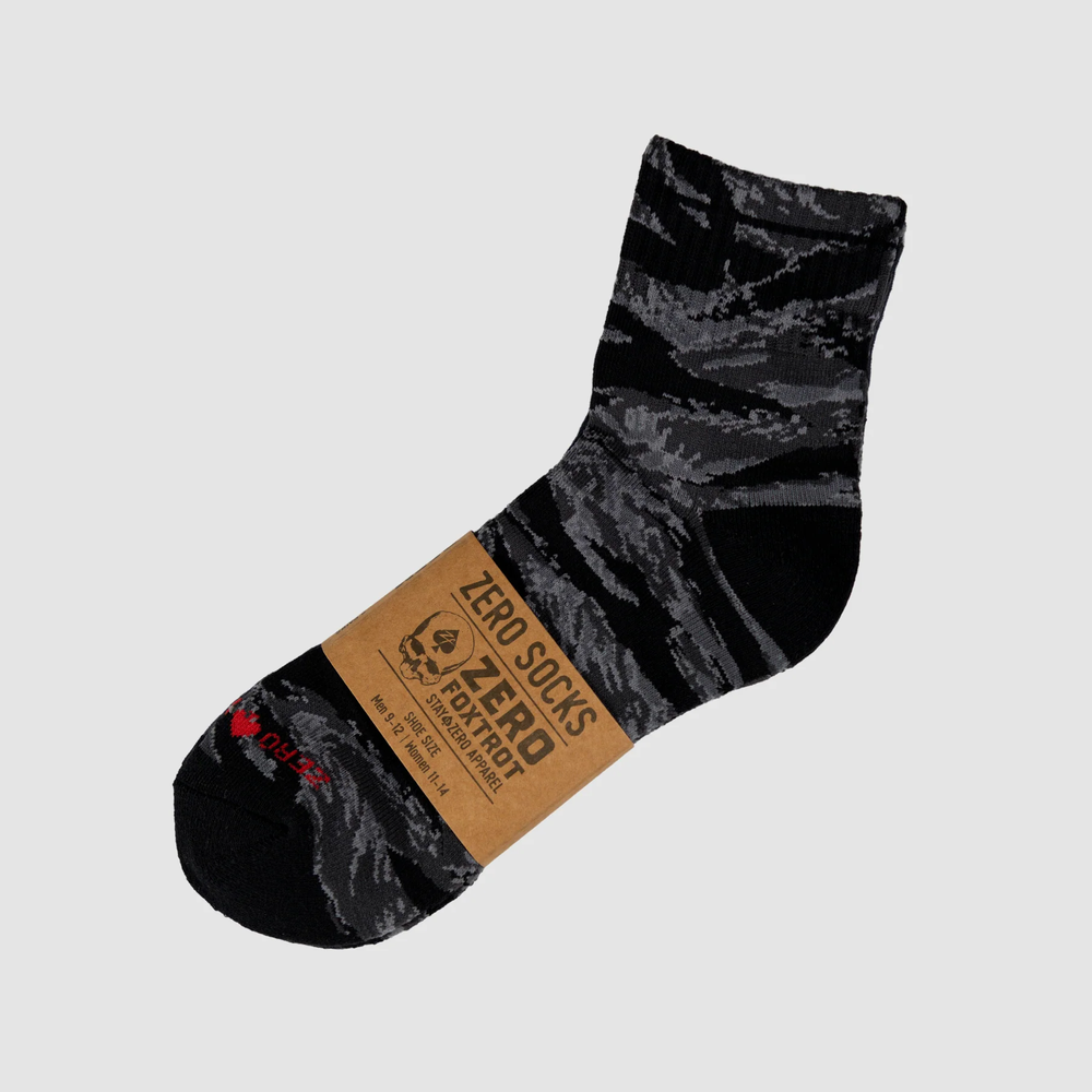 Zero Foxtrot шкарпетки Black Tiger Stripe/Black