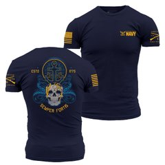 Grunt Style футболка USN Men's Semper Fortis (Midnight Navy), XXL