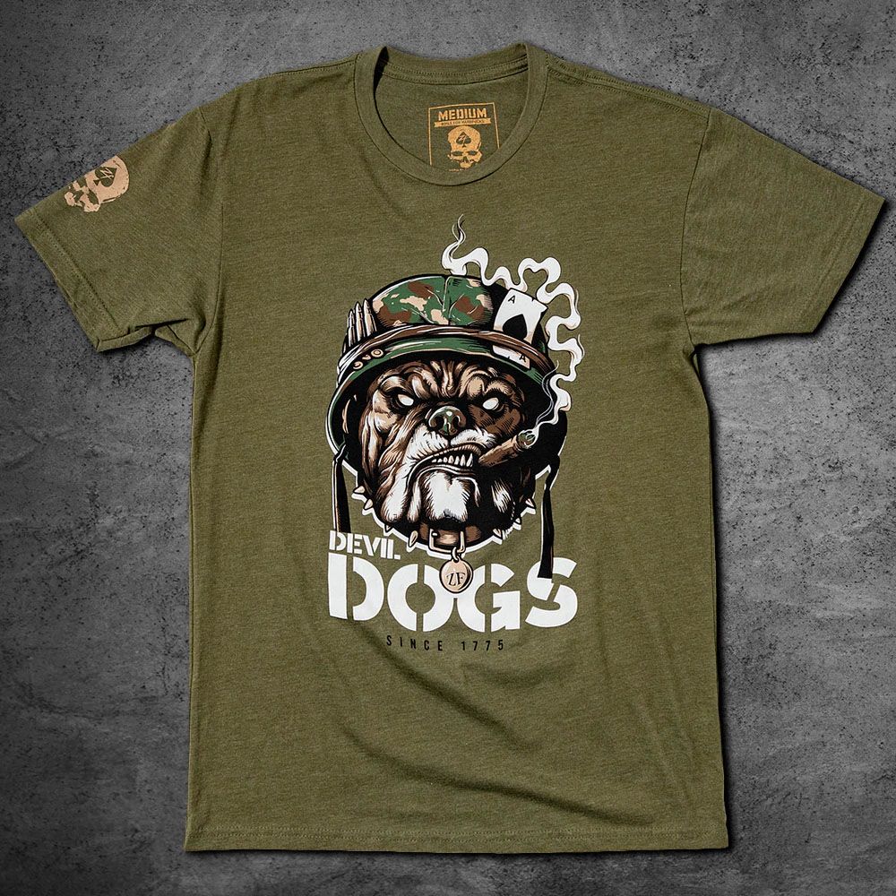 Zero Foxtrot футболка Devil Dogs (OD Green), M