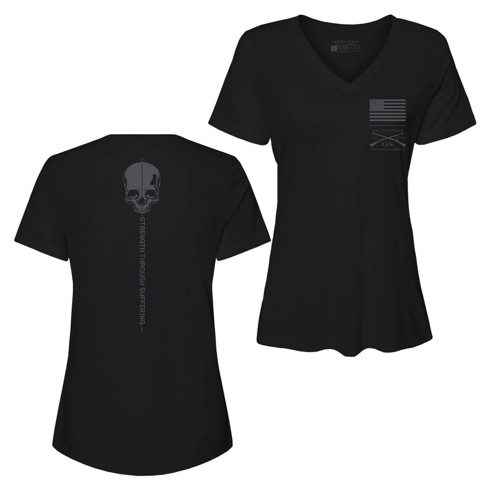 Grunt Style женская футболка Strength Through Suffering Relaxed (Black), S