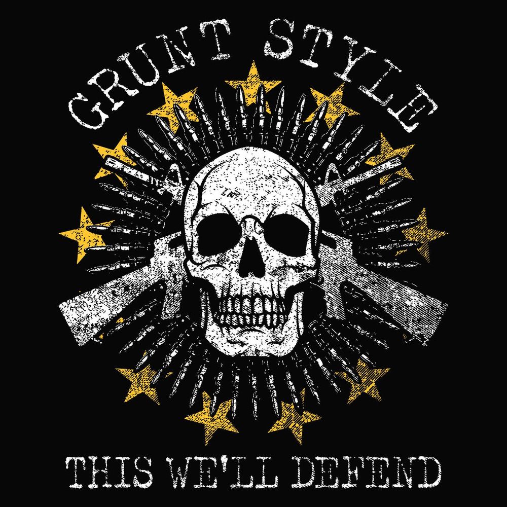Grunt Style футболка Crossed-Rifle Skull (Black), S