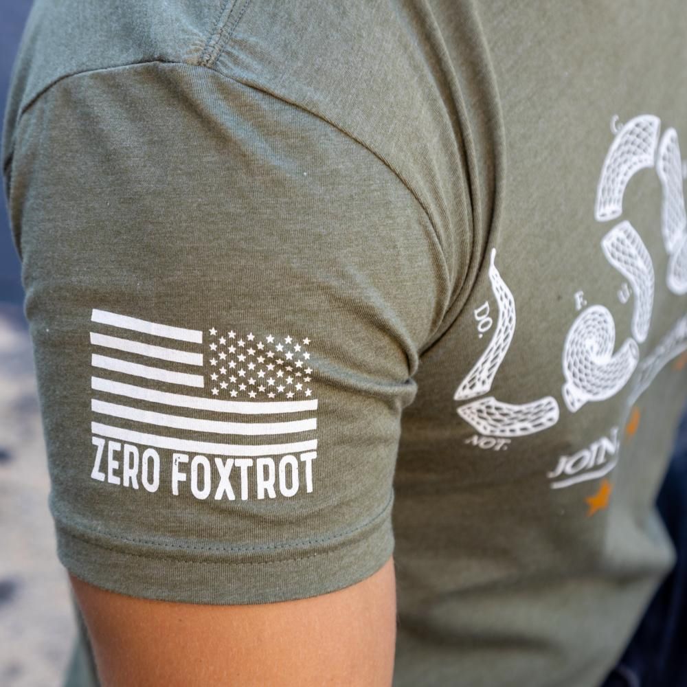 Zero Foxtrot футболка Join or Get Stacked (OD Green), M